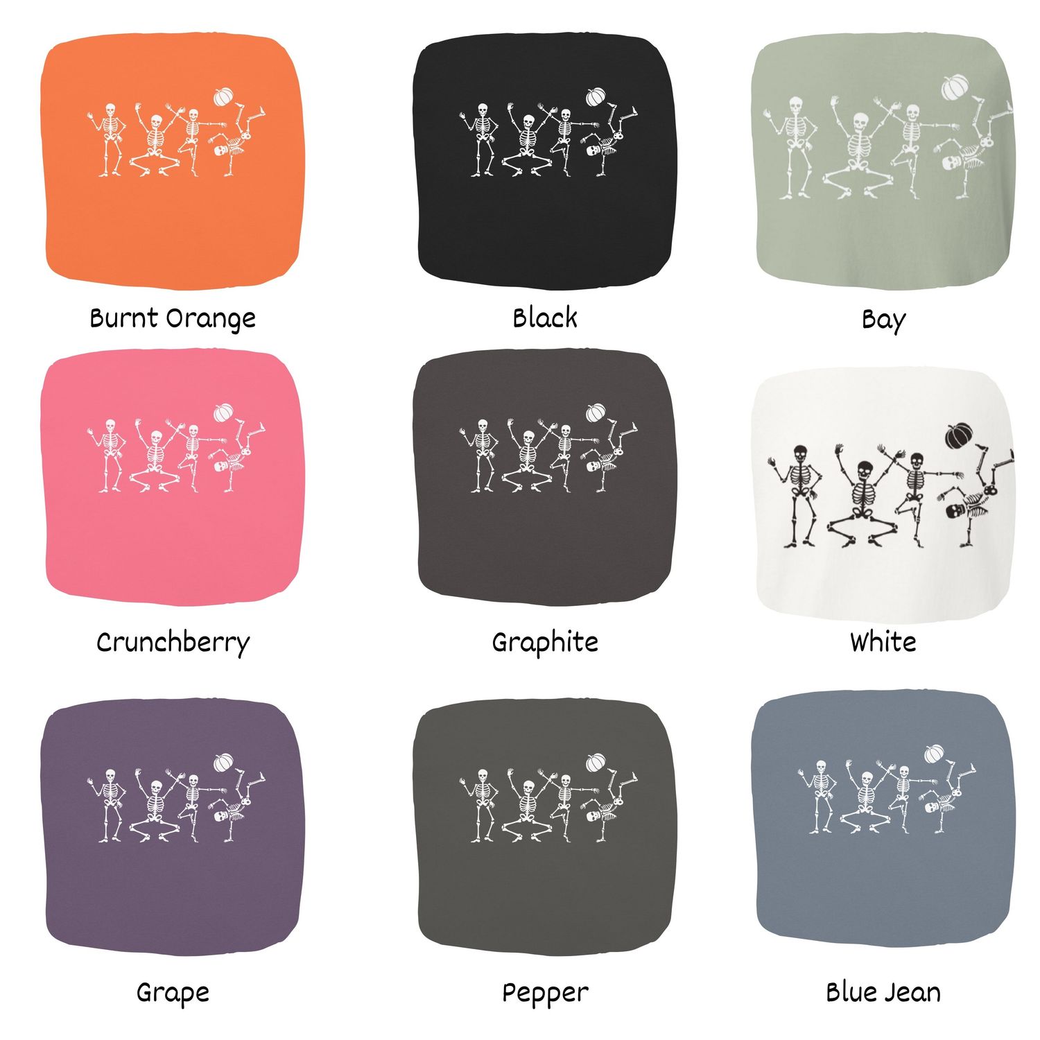 Dancing Skeleton Halloween, Unisex Fall Shirt, Halloween Pumpkin, Comfort Colors Spooky Shirt