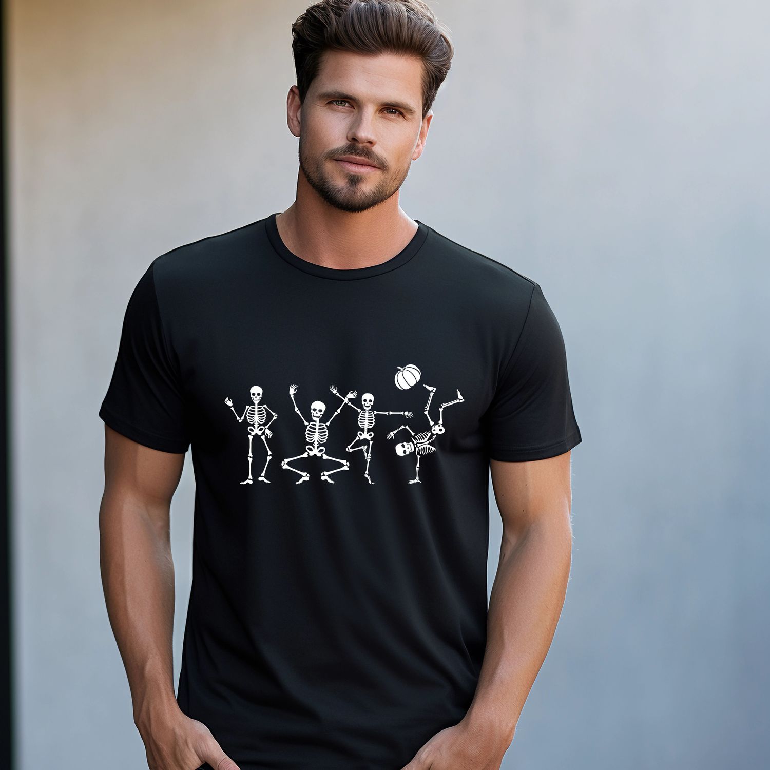 Dancing Skeleton Halloween, Unisex Fall Shirt, Halloween Pumpkin, Comfort Colors Spooky Shirt