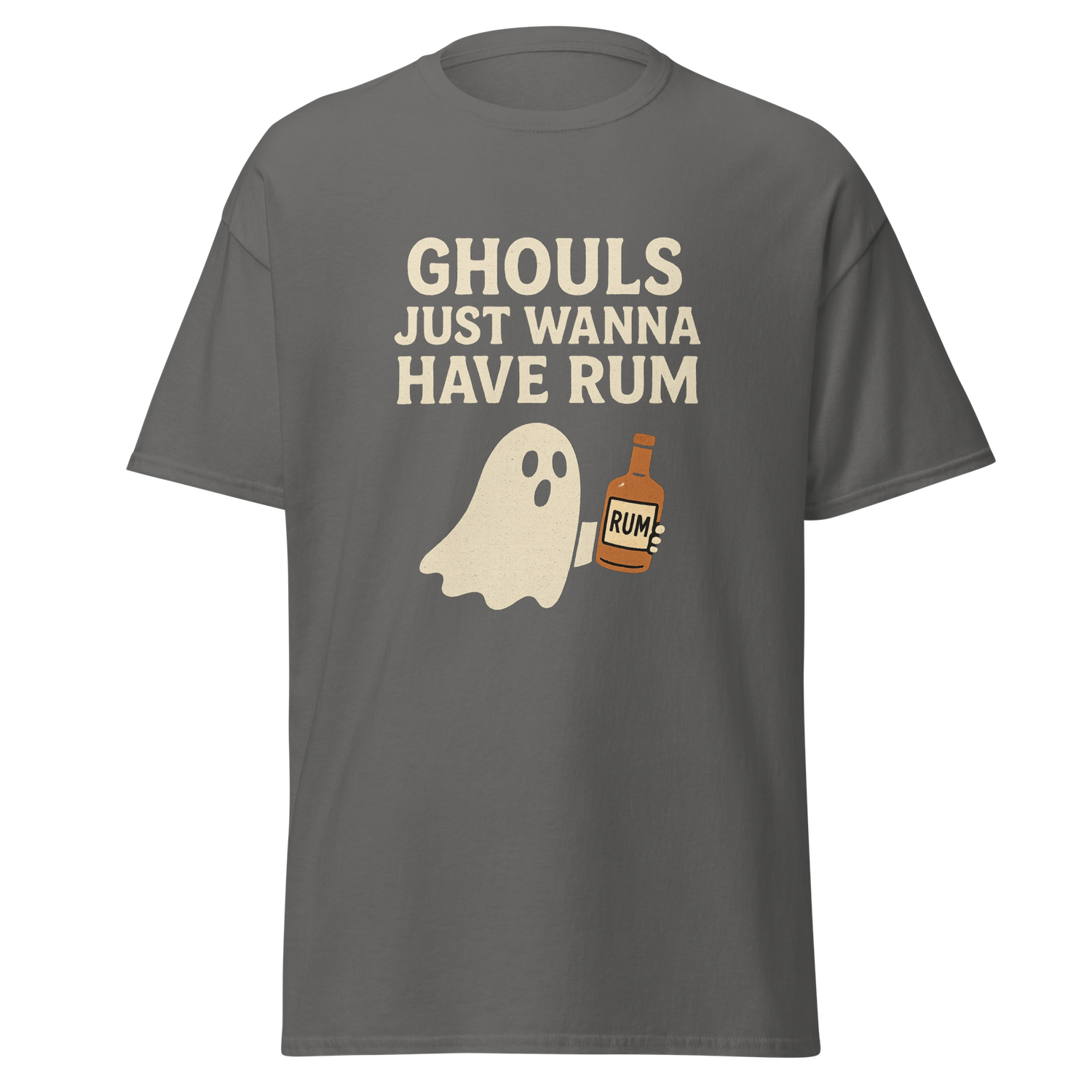 Ghouls Just Wanna Have Rum Shirt, Ghost Party Tee, Unisex Spooky Graphic Tee for Halloween Costume