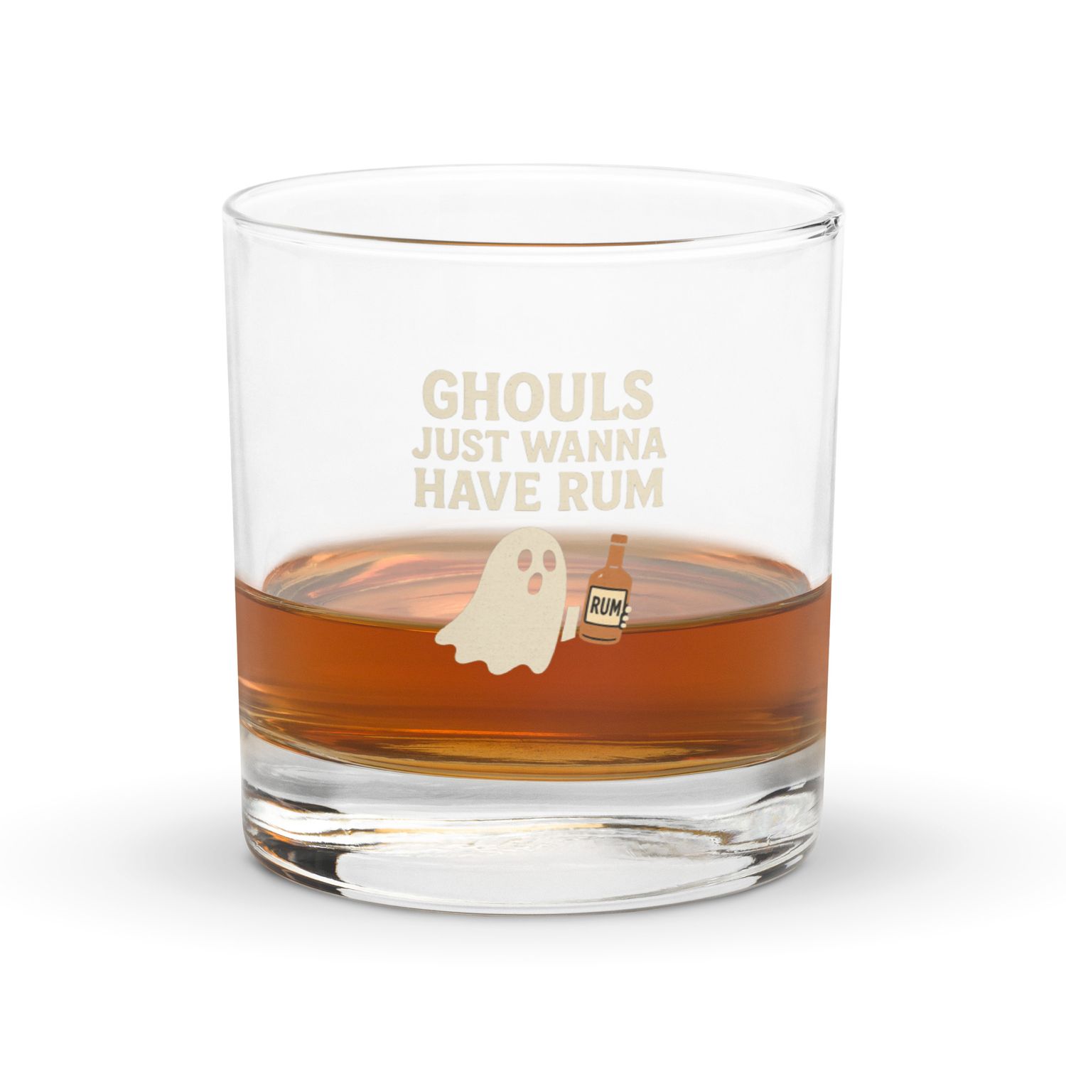 Halloween Glass, Funny Barware, Ghost Cup, Rum Lover Gift, Spooky Cocktail, Rocks Glass