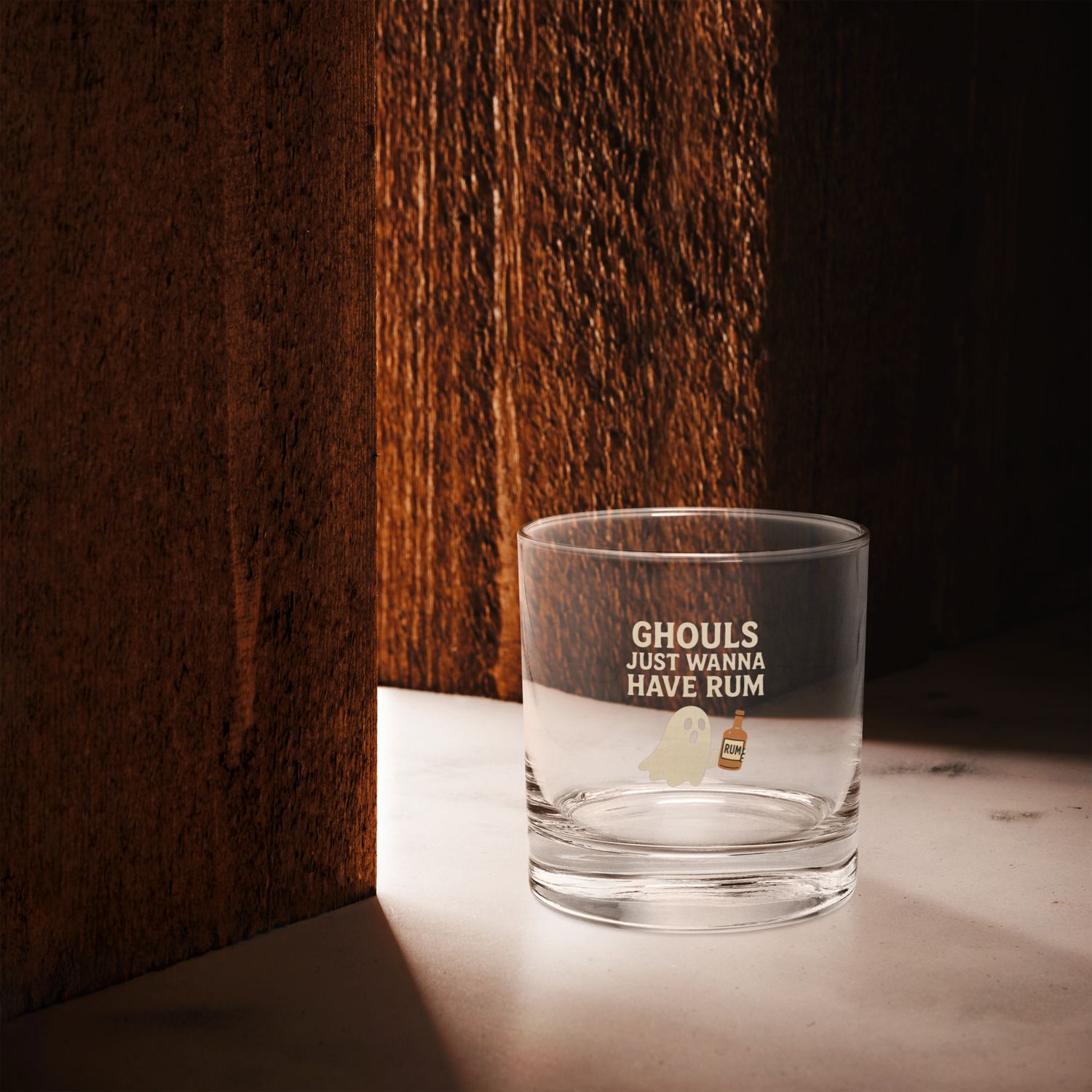 Halloween Glass, Funny Barware, Ghost Cup, Rum Lover Gift, Spooky Cocktail, Rocks Glass