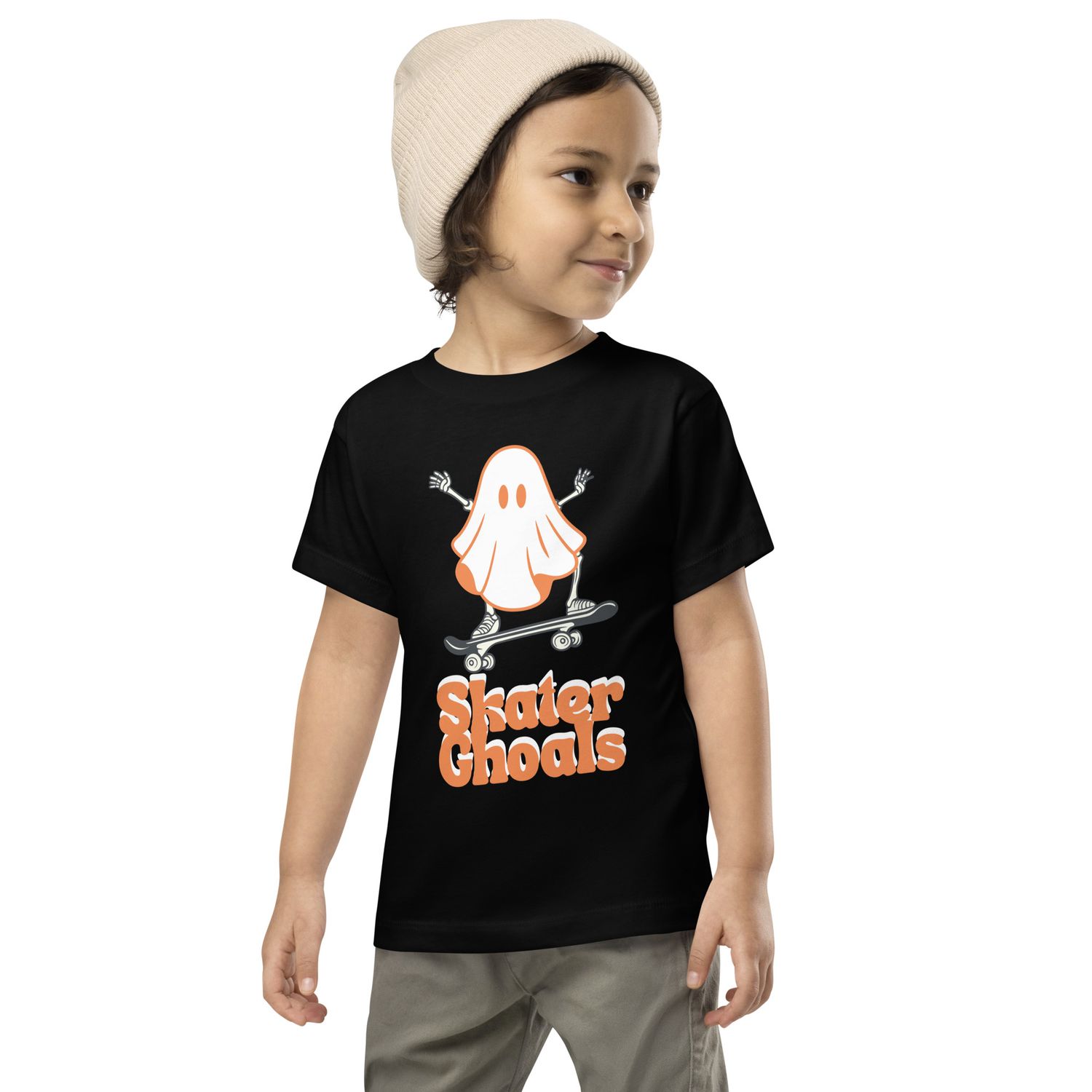 Toddler Skater Ghoals Halloween Short Sleeve Tee