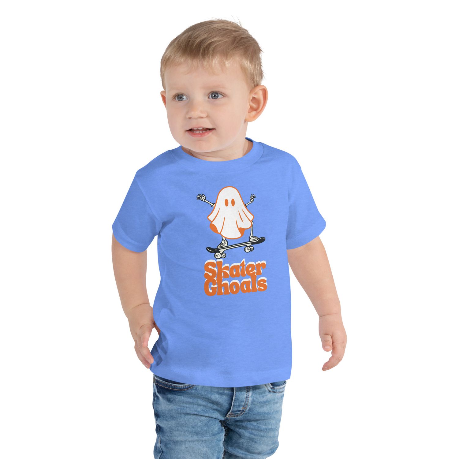 Toddler Skater Ghoals Halloween Short Sleeve Tee