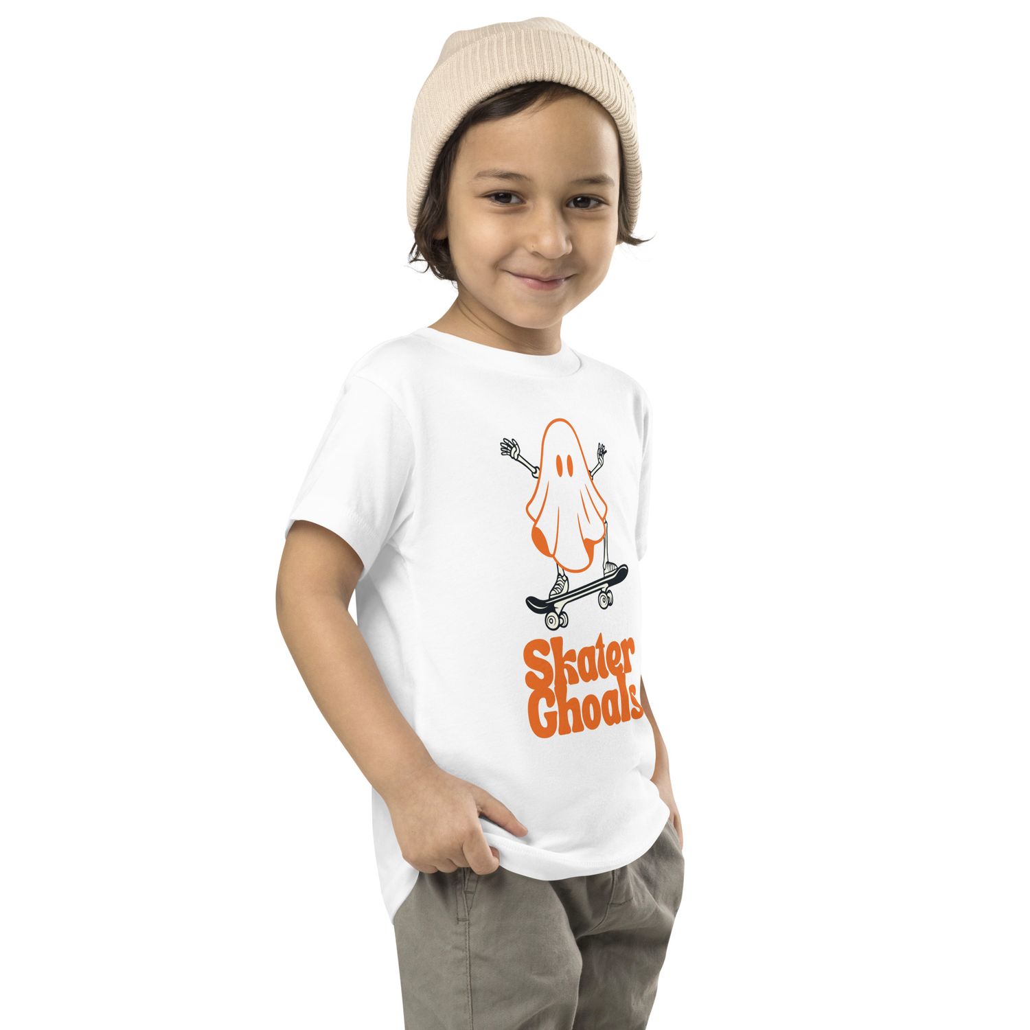 Toddler Skater Ghoals Halloween Short Sleeve Tee