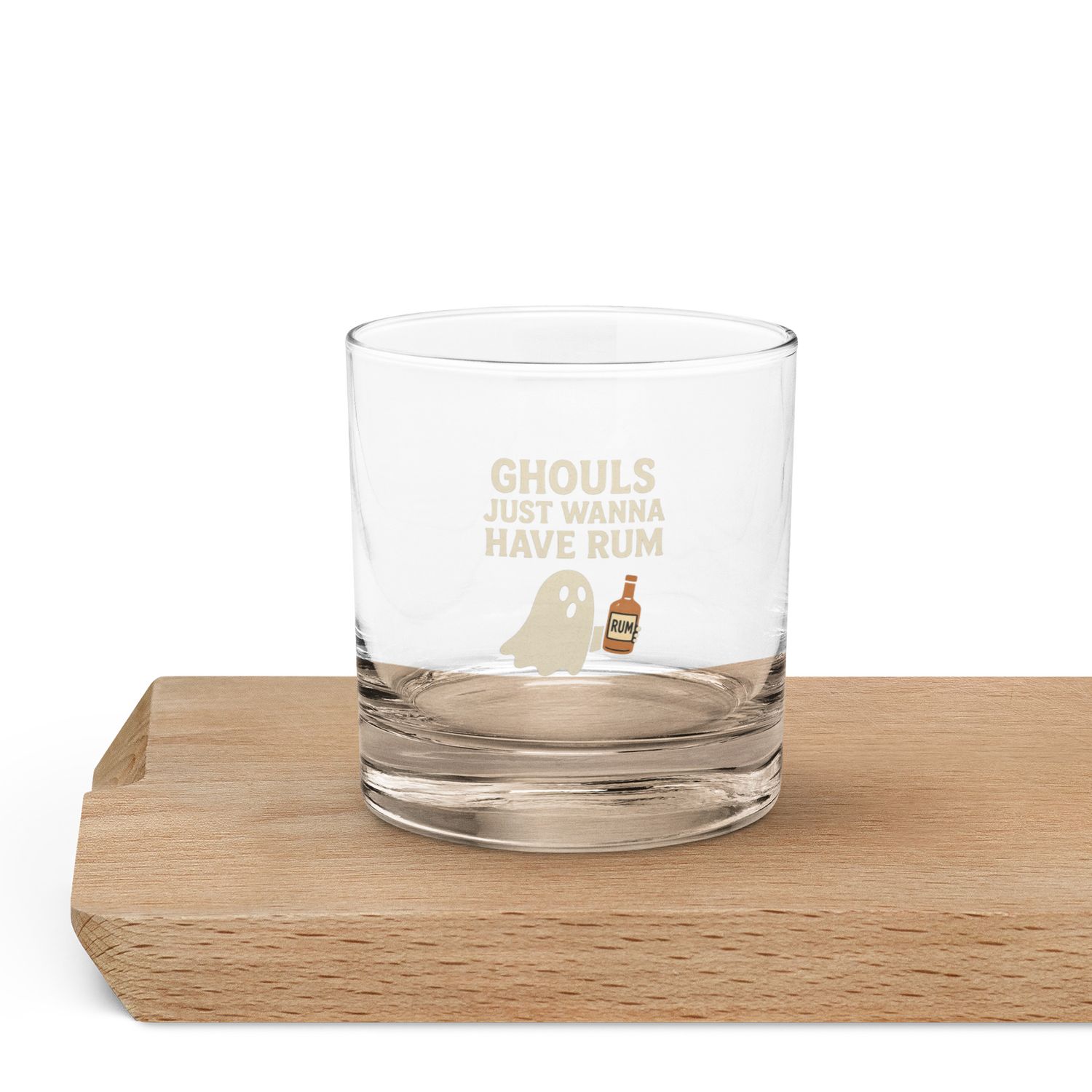 Halloween Glass, Funny Barware, Ghost Cup, Rum Lover Gift, Spooky Cocktail, Rocks Glass