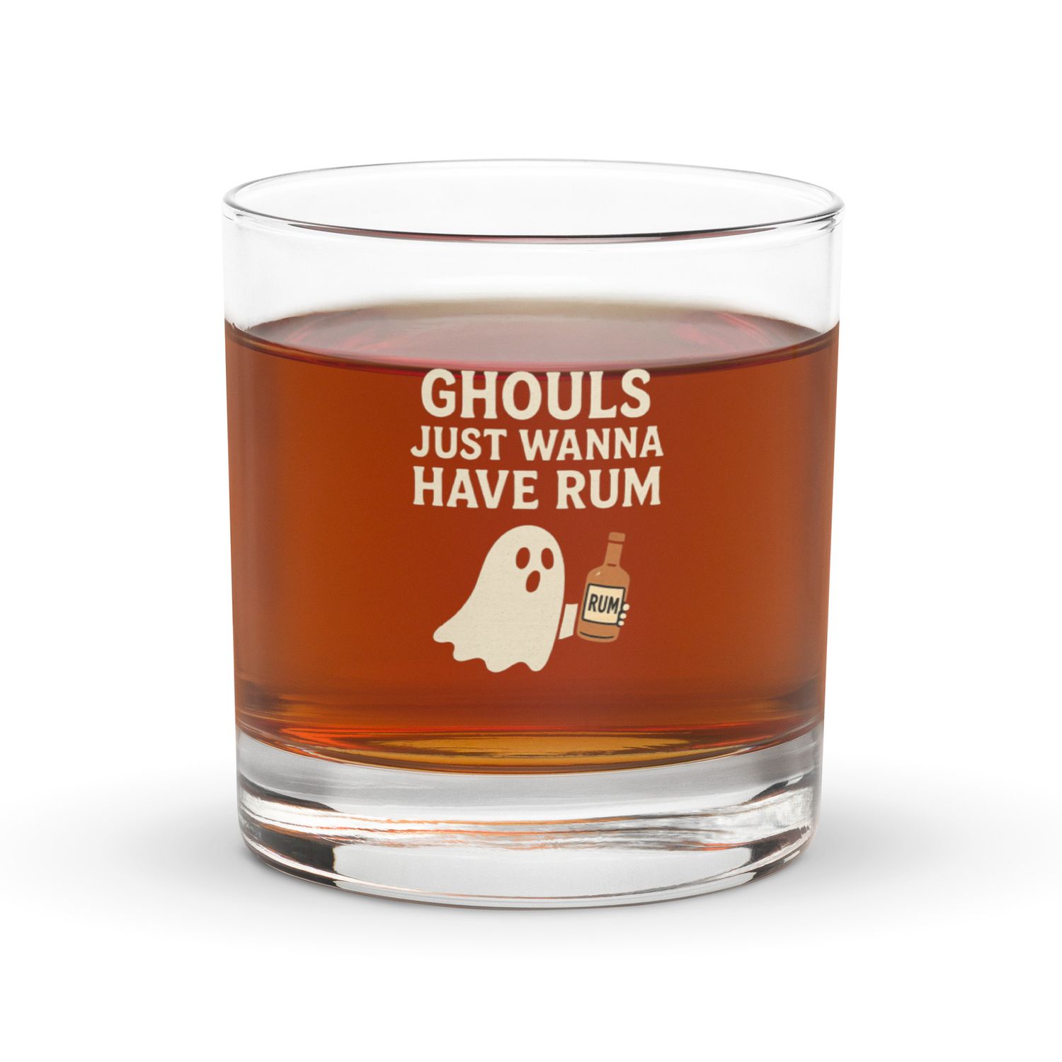 Halloween Glass, Funny Barware, Ghost Cup, Rum Lover Gift, Spooky Cocktail, Rocks Glass