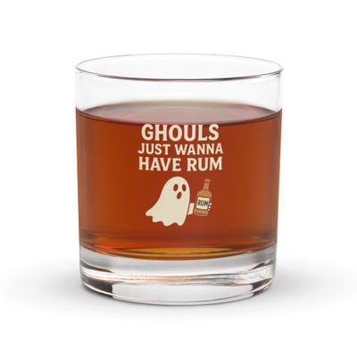 Halloween Glass, Funny Barware, Ghost Cup, Rum Lover Gift, Spooky Cocktail, Rocks Glass