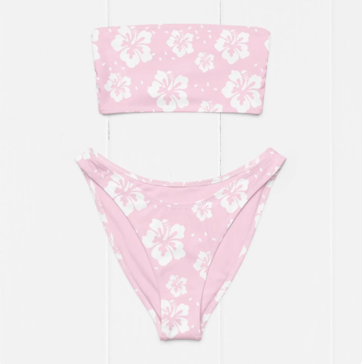 His and Hers Tropical Pastel Floral Swimsuits