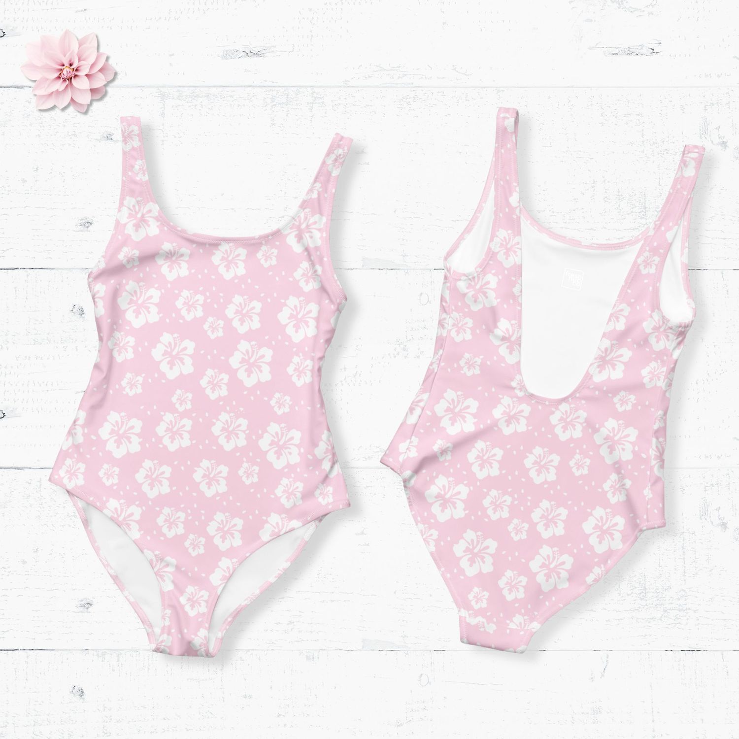 His and Hers Tropical Pastel Floral Swimsuits