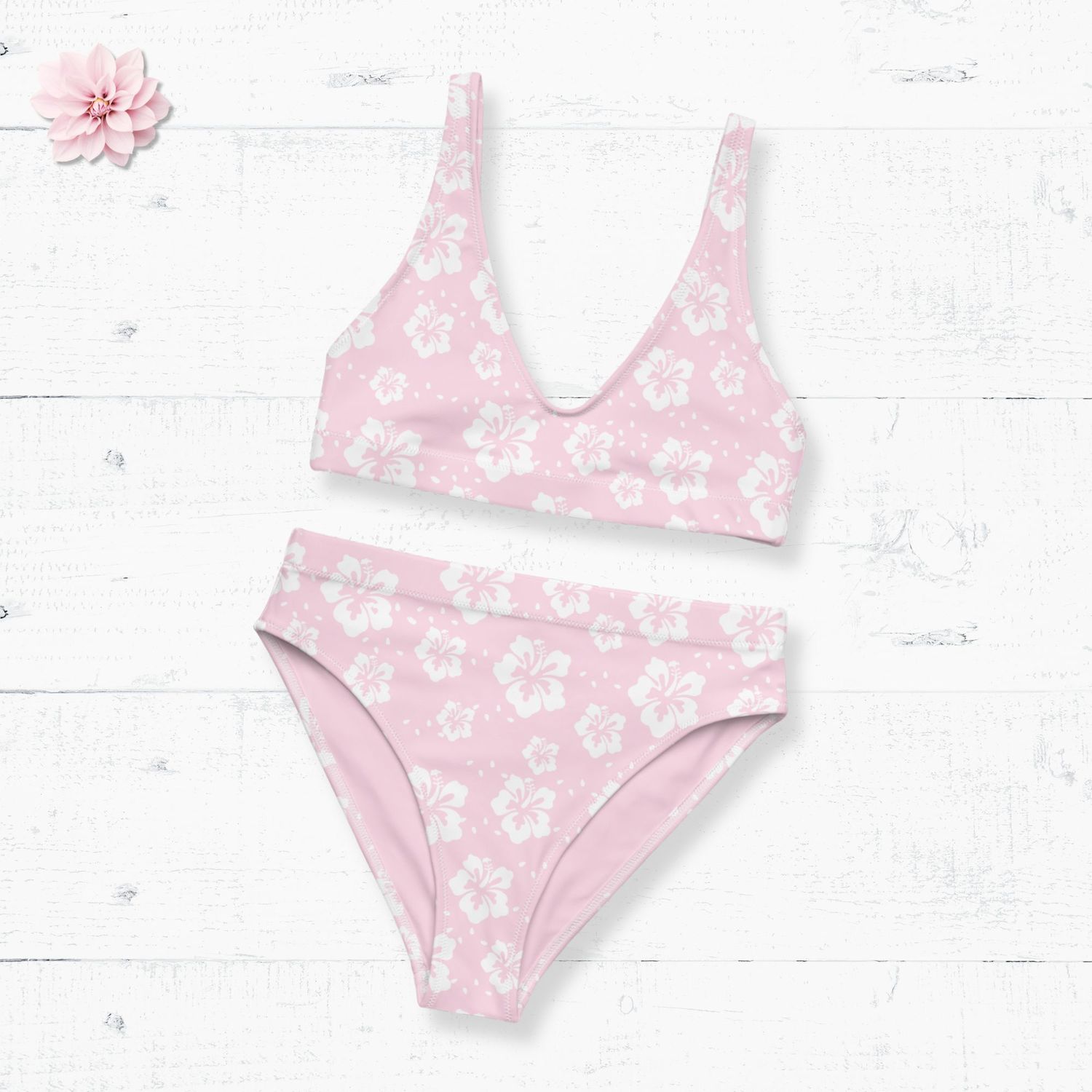 His and Hers Tropical Pastel Floral Swimsuits