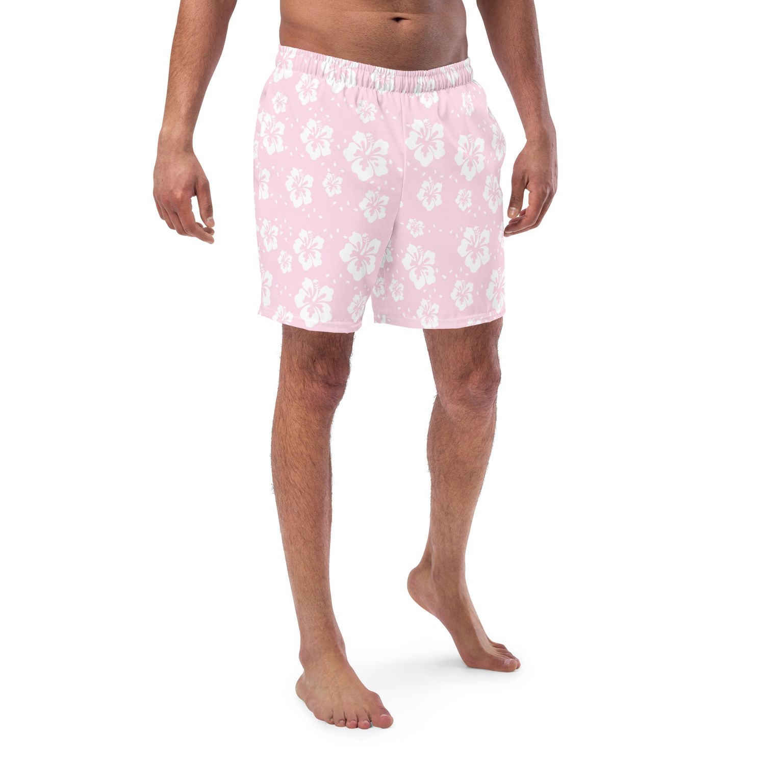 His and Hers Tropical Pastel Floral Swimsuits