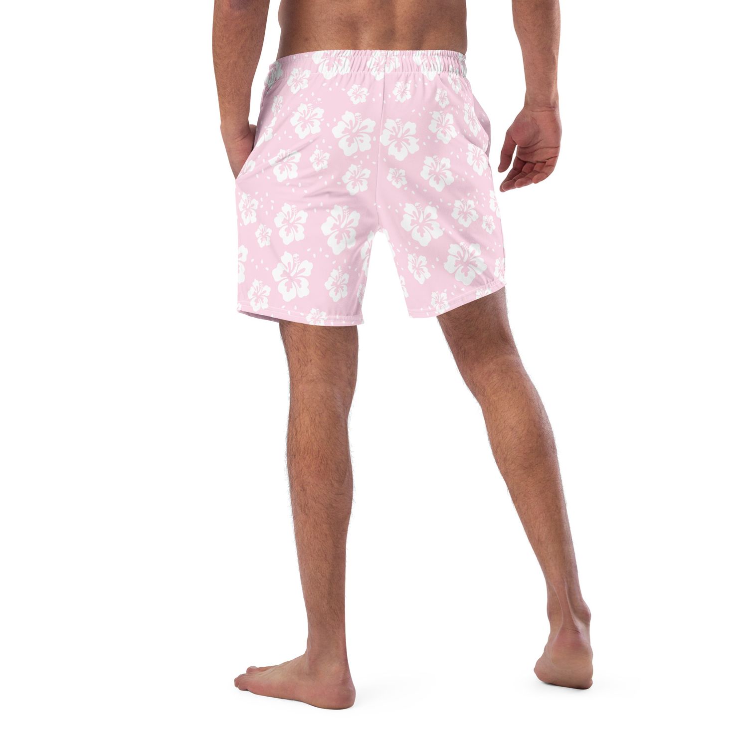 His and Hers Tropical Pastel Floral Swimsuits