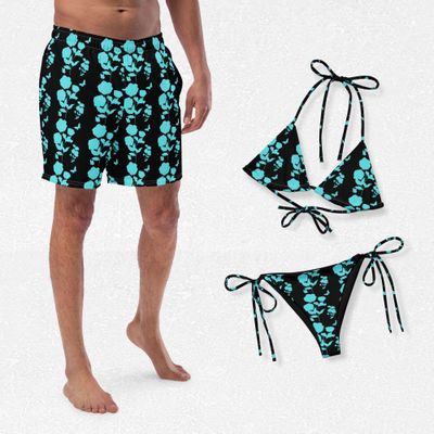 Matching Couples Swimsuits: Vibrant Honeymoon Swimwear