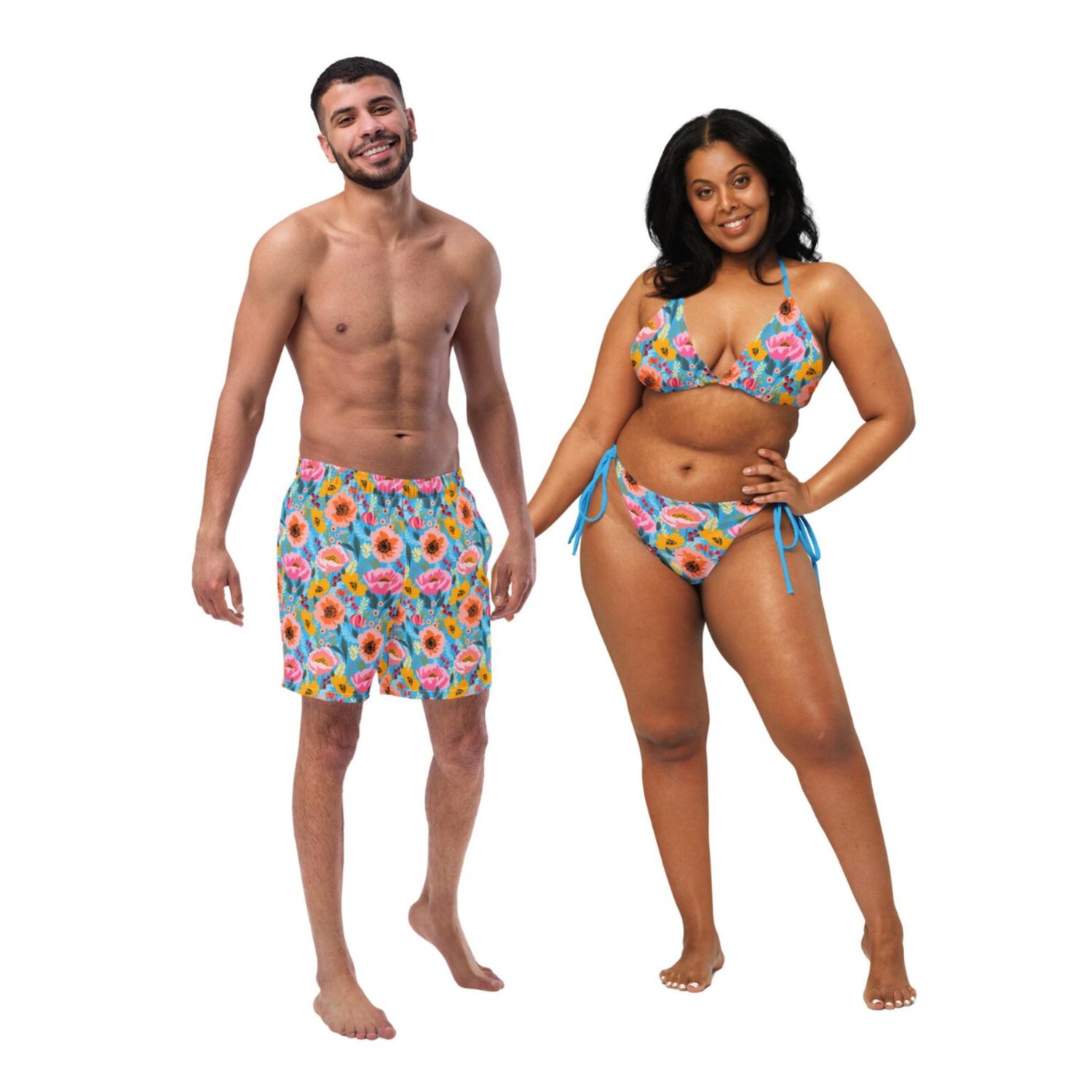Matching Couples Vacation-Inspired Swimsuits, His &amp; Hers Beach Getaways Separates