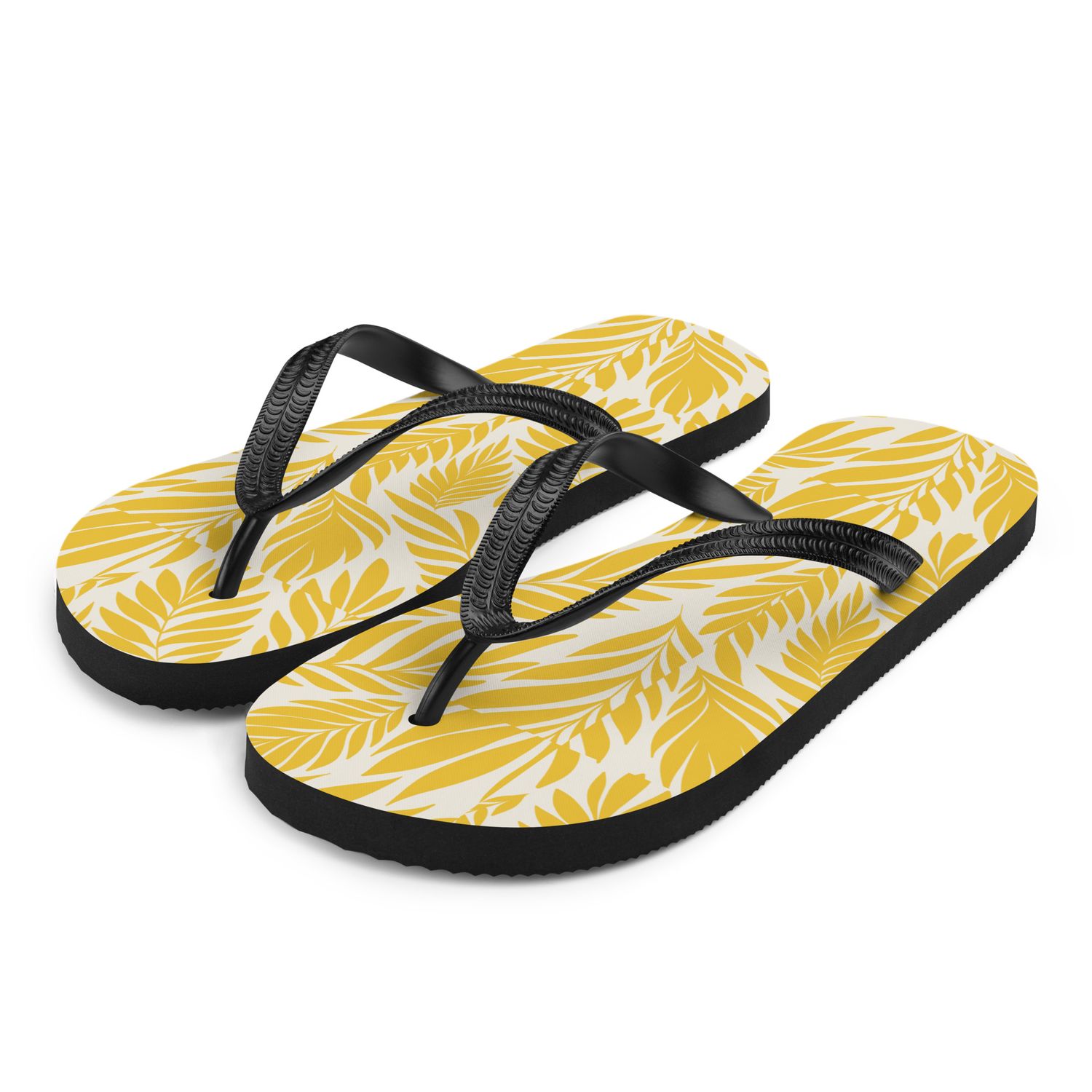 Yellow Palm Beach Sandals: Unisex Summer Slip-Ons
