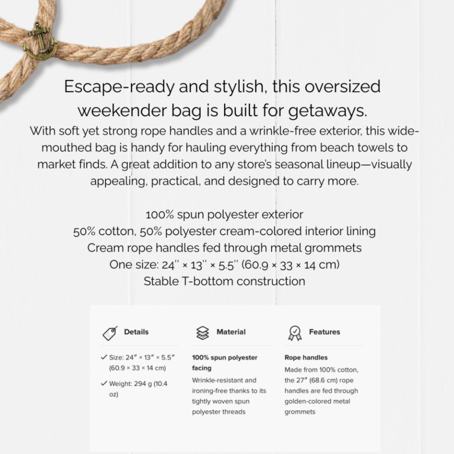 Tropical Palm Oversized Weekender Tote: Spacious Beach Travel Bag