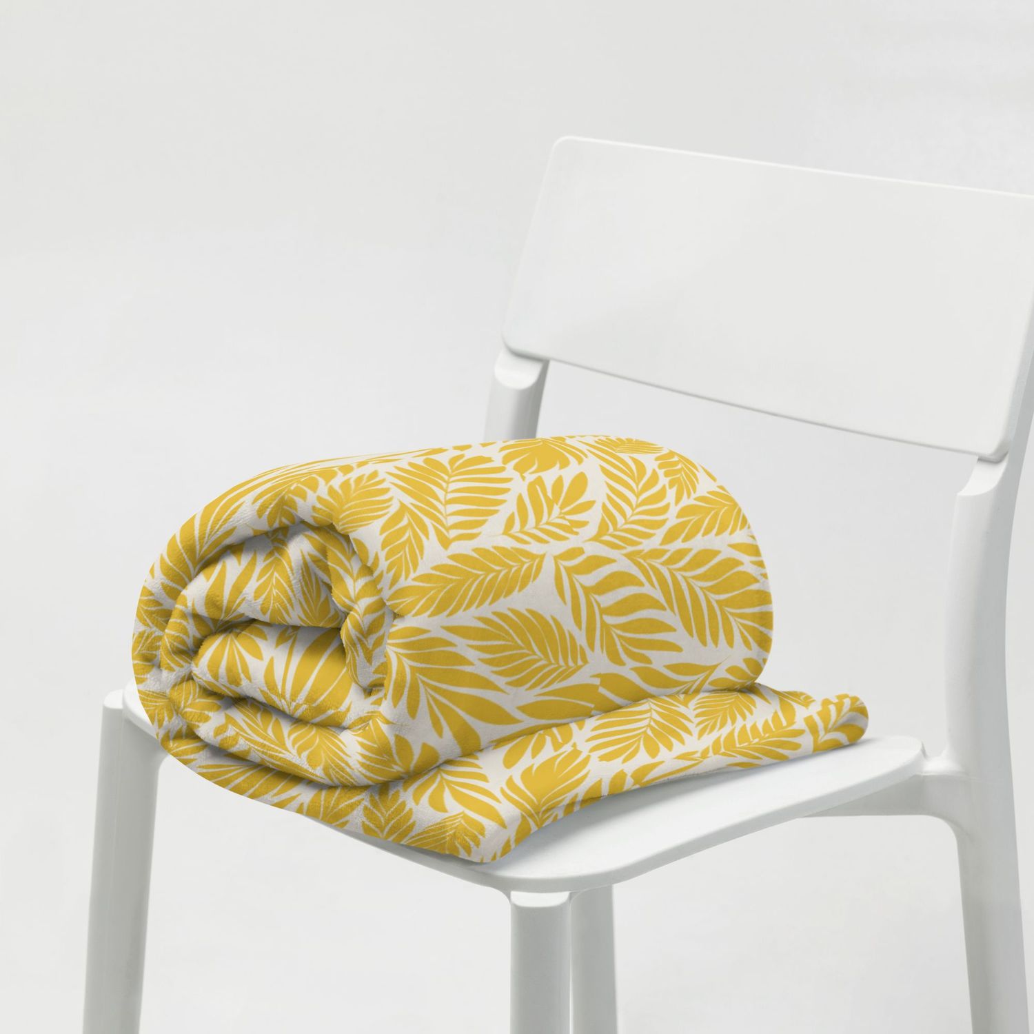 Yellow Palm Soft Touch Throw Blanket