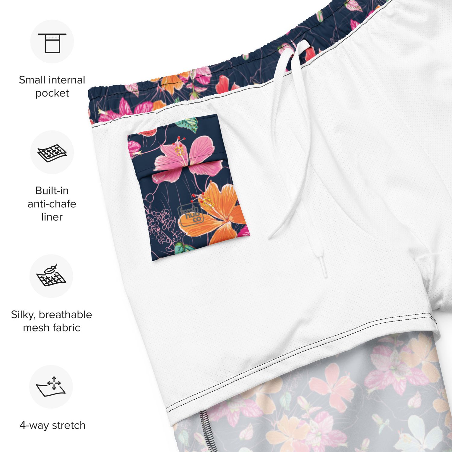 Vibrant Floral Couples Swimsuits: His &amp; Hers Matching Tropical Bathing Suits for Honeymoon Vacation