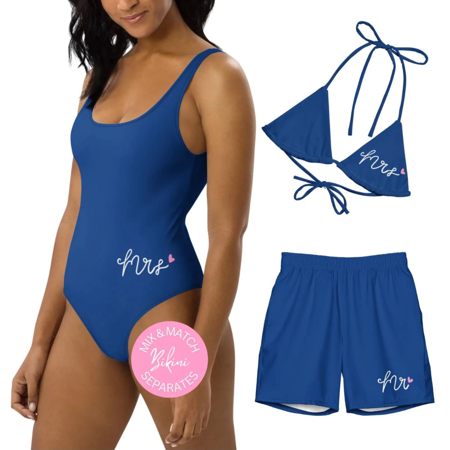 Honeymoon Couples Mr &amp; Mrs Swimsuits.