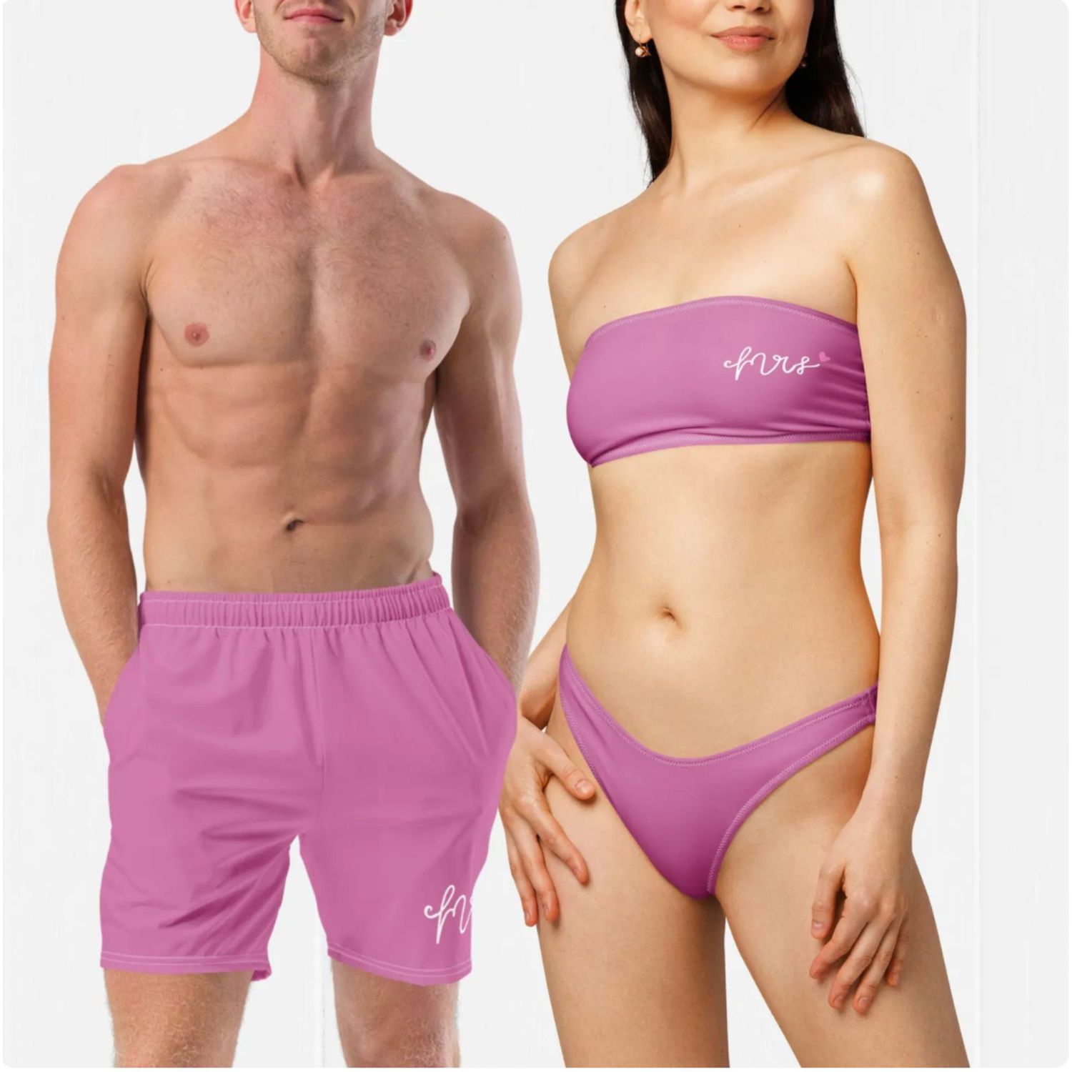 Honeymoon Couples Mr &amp; Mrs Swimsuits.