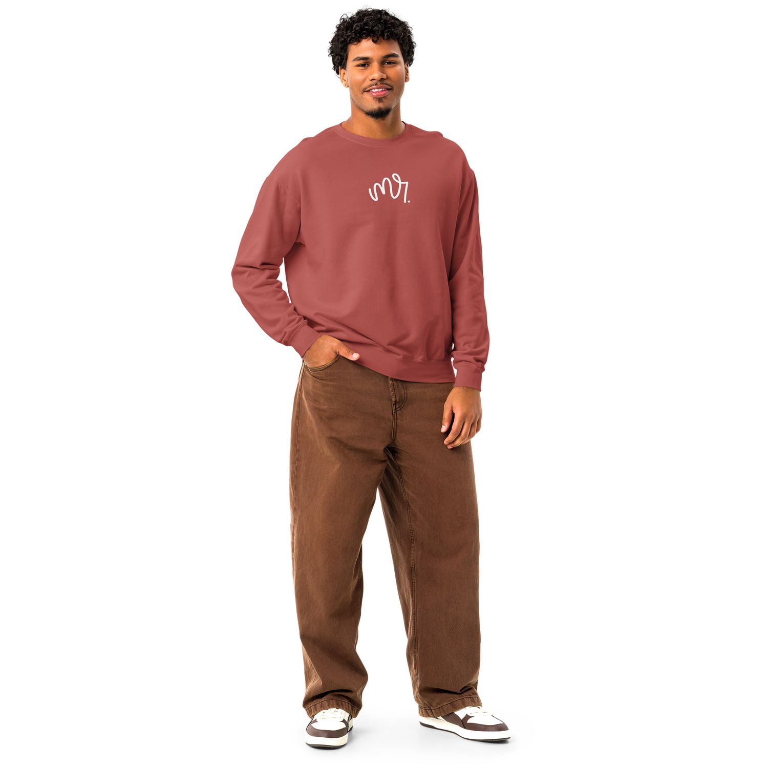 Mr &amp; Mrs Matching Unisex Fleece Crewneck Sweatshirt