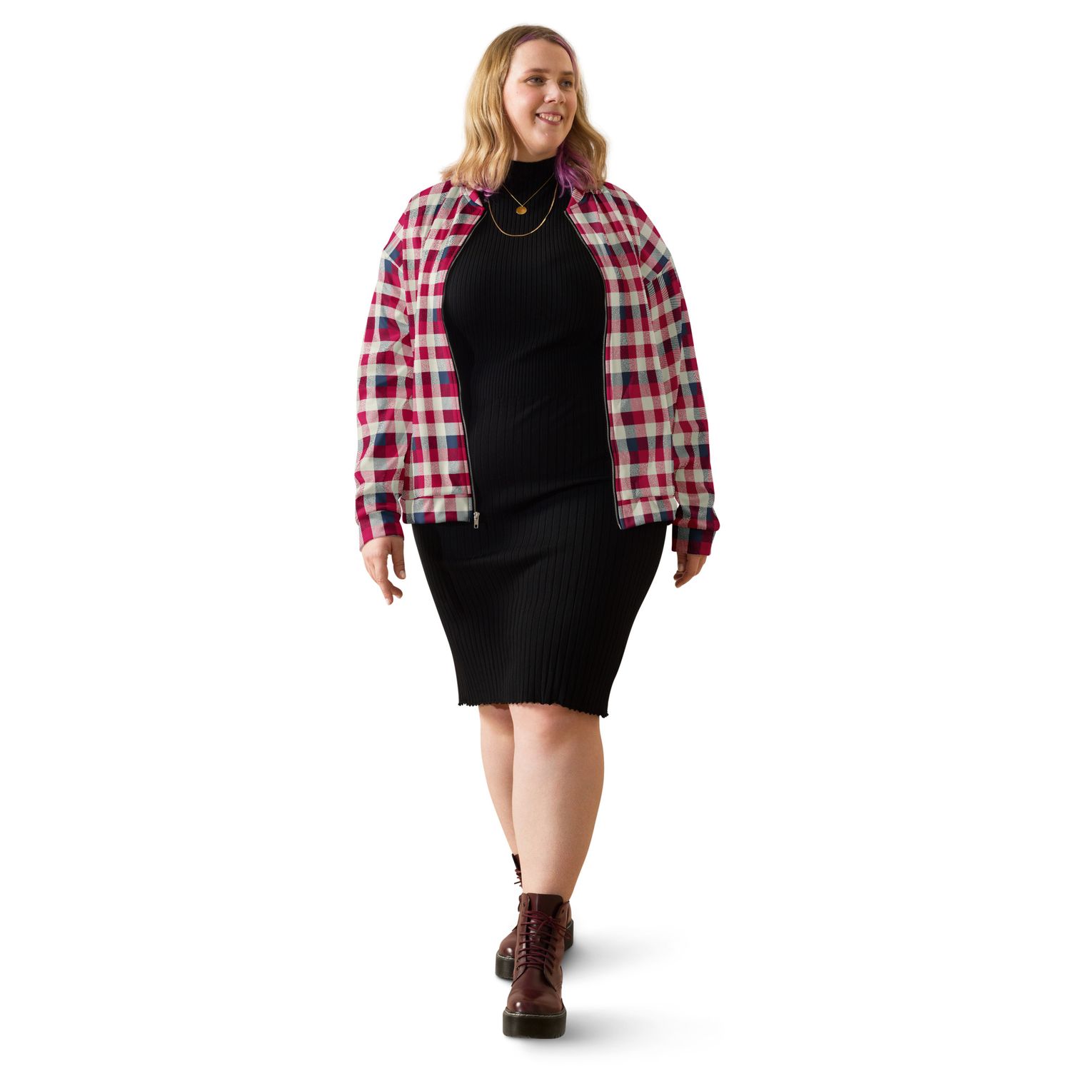 Tartan Plaid Jacket for Men &amp; Women – Cozy Heritage Print Bomber