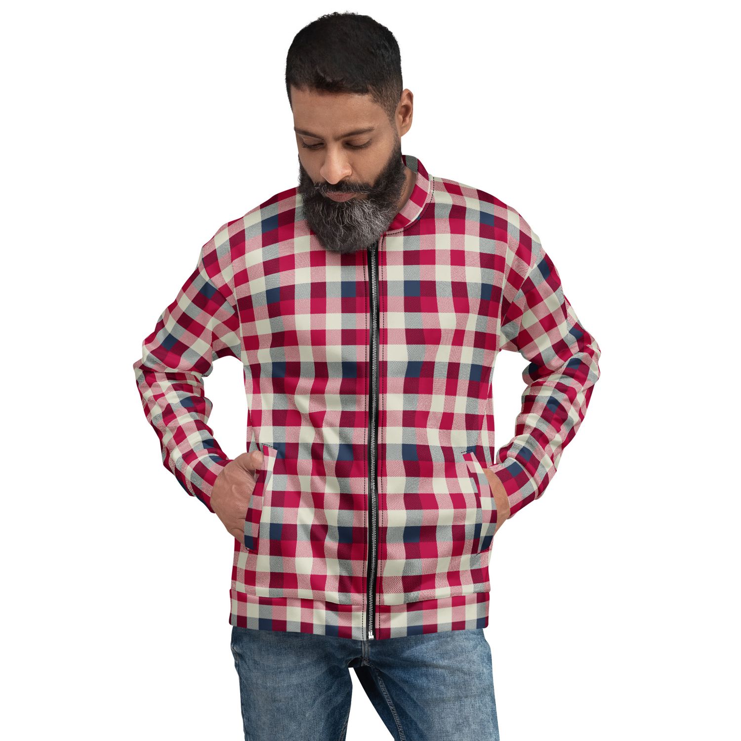 Tartan Plaid Jacket for Men &amp; Women – Cozy Heritage Print Bomber