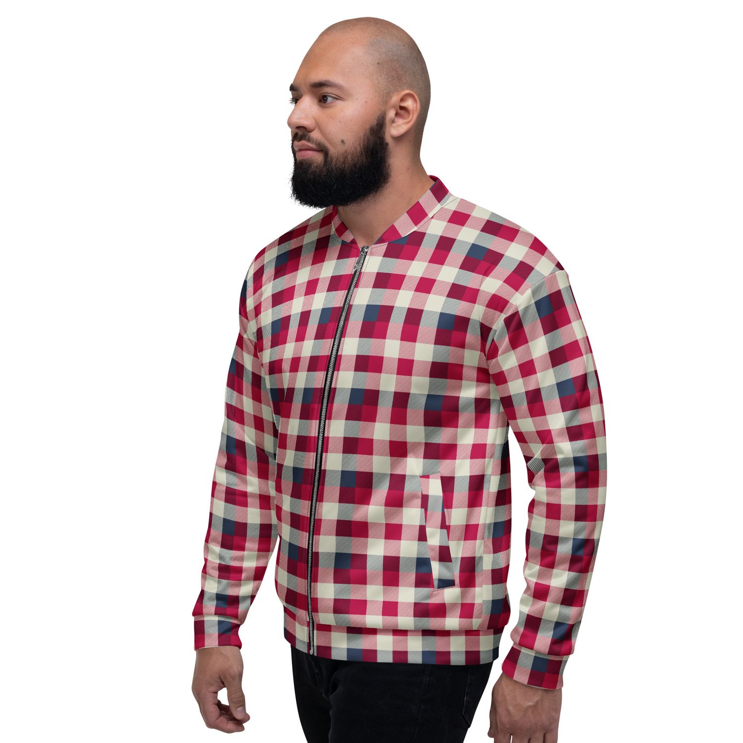 Tartan Plaid Jacket for Men &amp; Women – Cozy Heritage Print Bomber