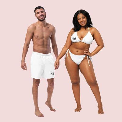 Honeymoon Couples Mr &amp; Mrs Swimsuits.