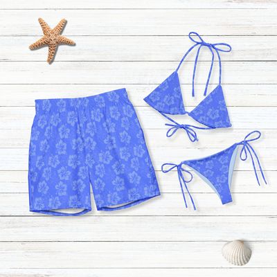 Matching Couples Tropical Swimsuits