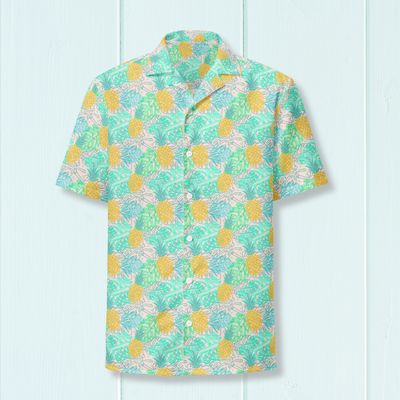 Oversized Pineapple Unisex Button Shirt
