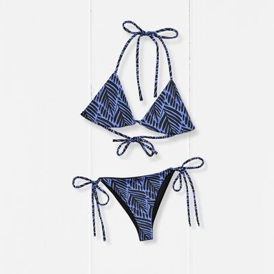 Tropic Blues Recycled String Bikini Separates for Women - Eco-Friendly Beachwear