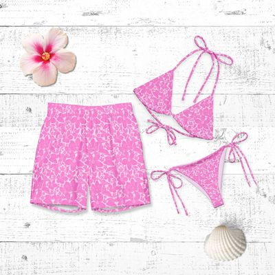 His and Hers Tropical Swimsuits