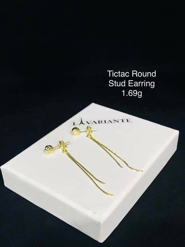 Tictac Round Stud Earring
