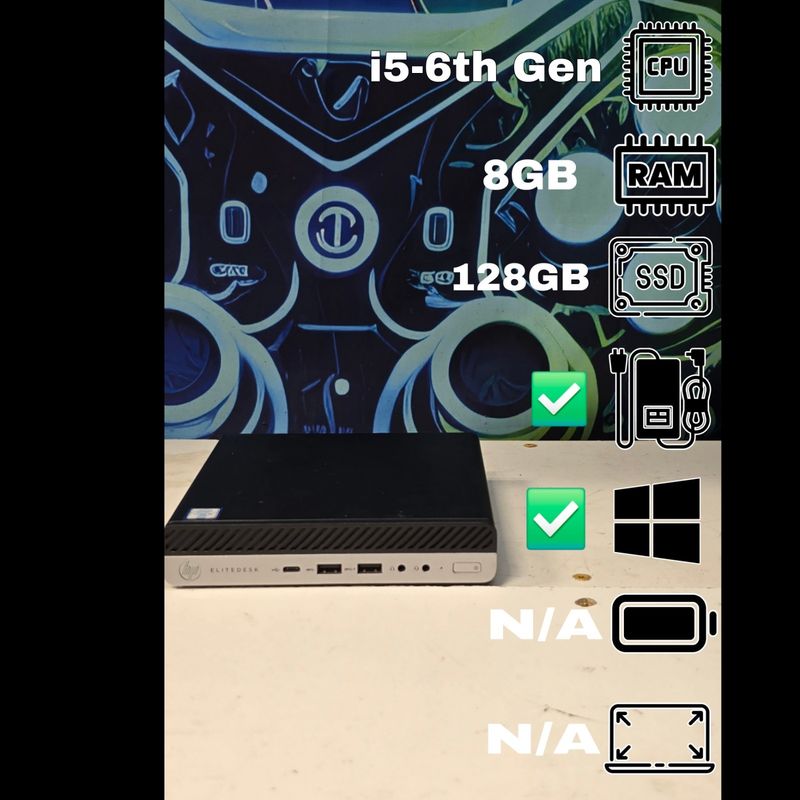 HP EliteDesk 800 G3 Mini | i5 6th Gen | 8GB RAM | 128GB SSD | Windows 11 Pro