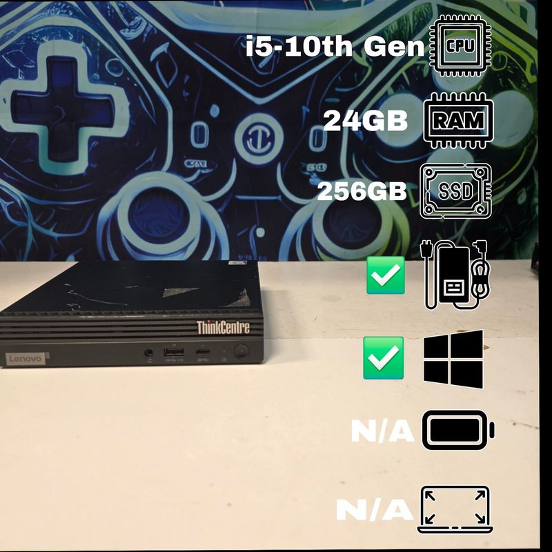 Lenovo ThinkCentre M80q Tiny | i5 10th Gen | 24GB RAM | 256GB SSD | Windows 11 Pro