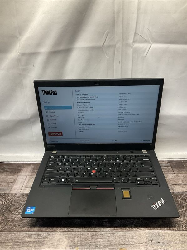Lenovo ThinkPad T14 Gen 2 Laptop | Intel Core i5 11th Gen | 16GB RAM | NO SSD | For Parts or Repair