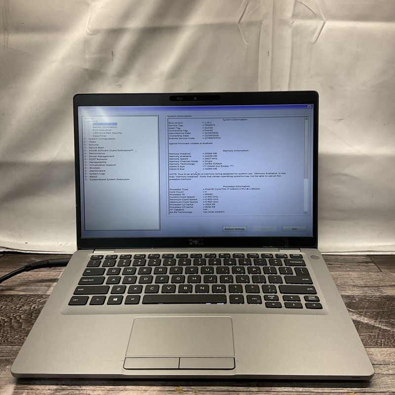 Dell Latitude 5410 Laptop | Intel Core i7 10th Gen | 16GB RAM | NO SSD | For Parts or Repair