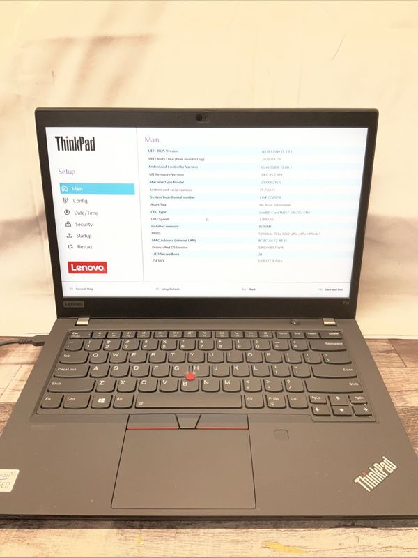 Lenovo ThinkPad T14 Gen 1 Laptop | Intel Core i7 10th Gen | 8GB RAM | NO SSD | For Parts or Repair