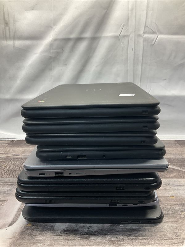 Lot of 9 Chromebook Laptops | Lenovo Acer HP Dell | Mixed Models | For Parts or Repair