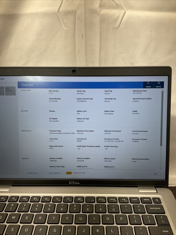 Dell Latitude 5440 Laptop | Intel Core i5 13th Gen | 8GB RAM | NO SSD | For Parts or Repair