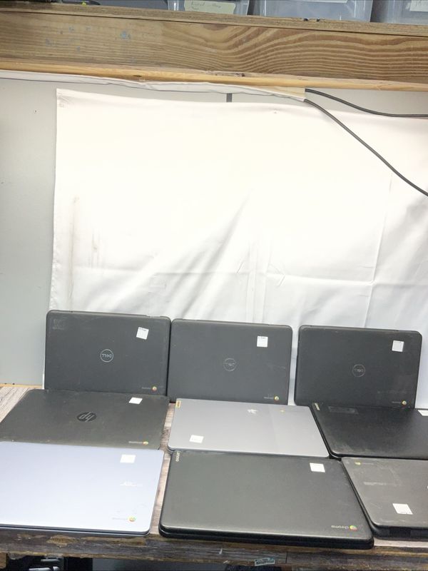 Lot of 9 Chromebook Laptops | Lenovo Acer HP Dell | Mixed Models | For Parts or Repair