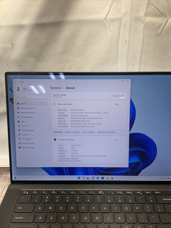 Dell Precision 5550 Laptop | Intel Core i7 10th Gen | 32GB RAM | 512GB SSD | Windows 11 Pro | As-Is