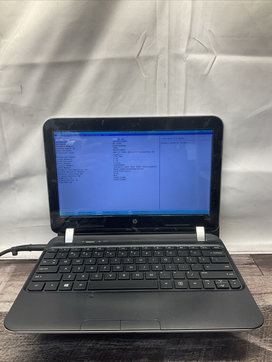 HP 3125 Laptop | AMD E2-2000 | 4GB RAM | NO SSD | For Parts or Repair