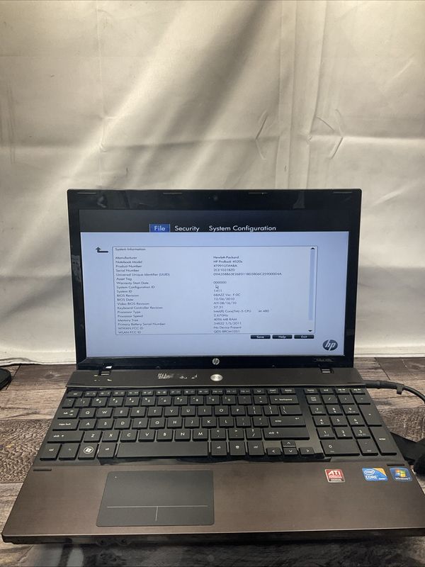 HP ProBook 4520s Laptop | Intel Core i5 M480 1st Gen | 4GB RAM | NO SSD | For Parts or Repair