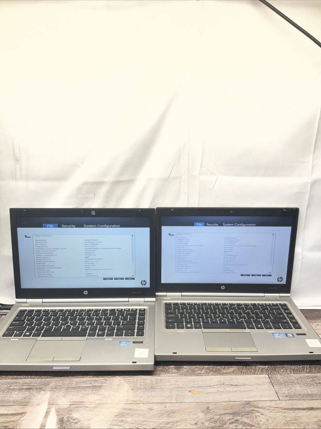 Lot of 2 Laptops HP EliteBook 8470p | Intel Core i5 3rd Gen &amp; 2nd Gen | 4GB RAM Each | NO SSD | For Parts or Repair