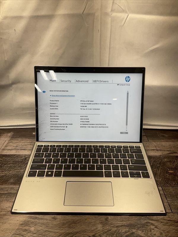 HP Elite x2 G8 Laptop | Intel Core i5 11th Gen | 16GB RAM | Integrated SSD | For Parts or Repair