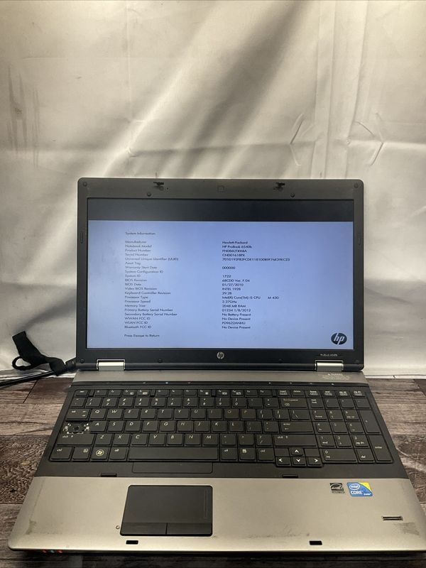 Dell Latitude 5580 Laptop | Intel Core i5 M430 1st Gen | 2GB RAM | NO SSD | For Parts or Repair