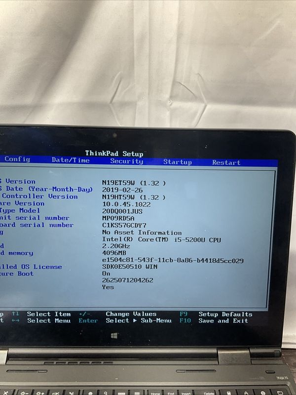 Lenovo ThinkPad Yoga 15 Laptop | Intel Core i5 5th Gen | 4GB RAM | NO SSD | Touchscreen | For Parts or Repair
