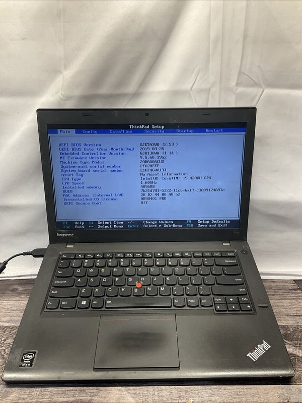 Lenovo ThinkPad T440 Laptop | Intel Core i5 4th Gen | 4GB RAM | NO SSD | For Parts or Repair